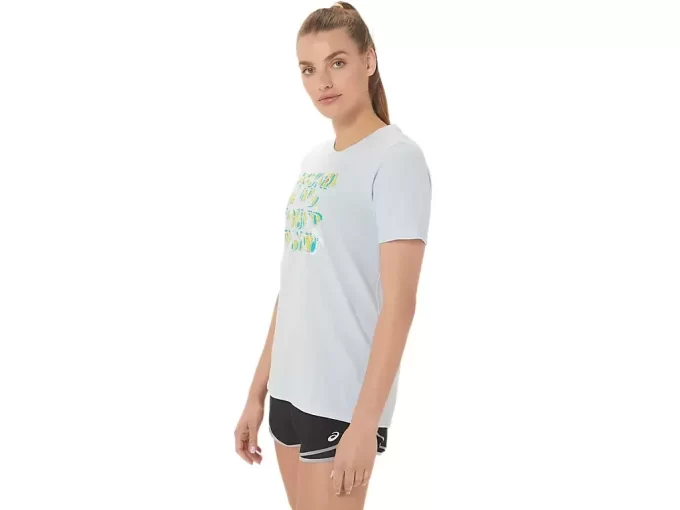 ASICS WOMEN’S HIBISCUS SLOGAN CREW