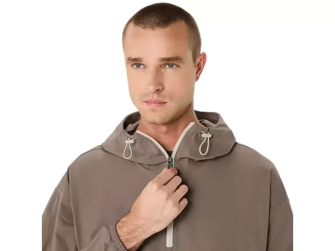 DOUBLE WEAVE RELAXED PULL OVER JACKET