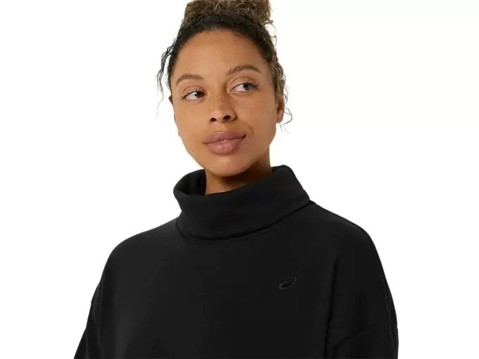 FRENCH TERRY HIGH NECK TOP