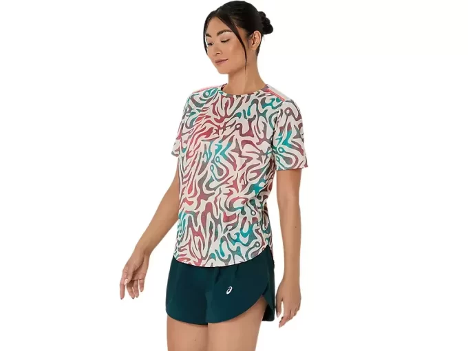 ROAD ALL OVER PRINT SHORT SLEEVE TOP
