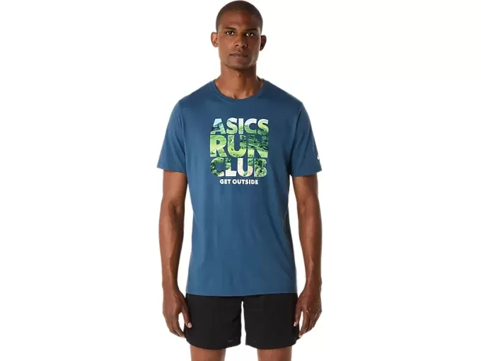 UNISEX ASICS RUN OUTSIDE CLUB SHORT SLEEVE TEE UNISEX ASICS RUN OUTSIDE CLUB SHORT SLEEVE TEE