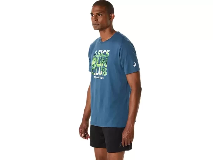 UNISEX ASICS RUN OUTSIDE CLUB SHORT SLEEVE TEE UNISEX ASICS RUN OUTSIDE CLUB SHORT SLEEVE TEE