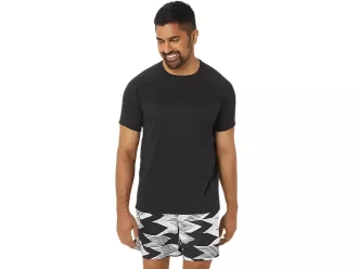 VENTED KNIT SHORT SLEEVE TOP