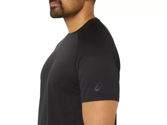 VENTED KNIT SHORT SLEEVE TOP