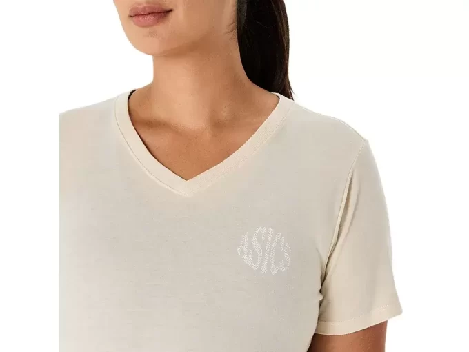 WOMEN’S ASICS NATURE V-NECK SHORT SLEEVE TEE