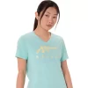 WOMEN’S ASICS STRIPES V-NECK