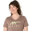 WOMEN’S ASICS STRIPES V-NECK