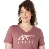 WOMEN’S ASICS STRIPES V-NECK WOMEN’S ASICS STRIPES V-NECK