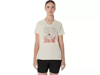 WOMEN’S SUNFLOWER SLOGAN V-NECK