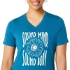 WOMEN’S SUNFLOWER SLOGAN V-NECK WOMEN’S SUNFLOWER SLOGAN V-NECK